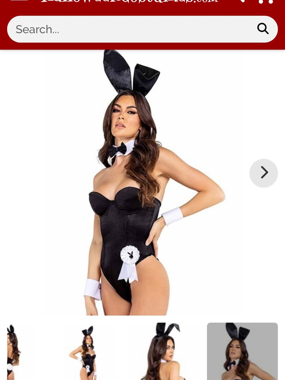 Size m  Bunny Costume women- Classic Bunny Bodysuit comes with black satin glove